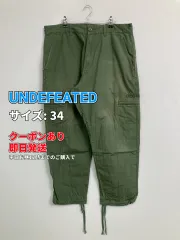 UNDEFEATED カーゴパンツ 34 グリーン クロップド・半端丈 コットン 無地 刺繍 スタンダード レギュラー メンズのサムネイル