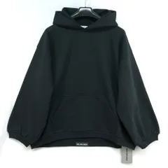BALENCIAGA バレンシアガ ロゴ タグ ビック シルエット フーディ パーカー ブラック Mサイズ 697874 TMVC2 新品未使用のサムネイル