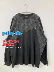 pellepelle ペレペレ スウェット ブラック コットン スウェット 無地 ブランドロゴ その他総柄 長袖 メンズのサムネイル