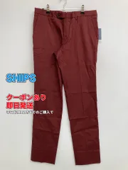 SHIPS シップス チノパンツ レッド フルレングス 無地 スタンダード テーパード レギュラー センタープレスあり メンズのサムネイル