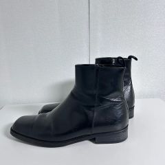 GUCCI レザー サイドジップ ブーツ ブラック - メルカリ