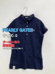 PEARLY GATES パーリーゲイツ ポロシャツ 0 ネイビー ワンポイント 刺繍 半袖 レディースのサムネイル