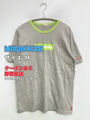 MIKIHOUSE Tシャツ/カットソー M グレー 前面プリント ワンポイント ブランドロゴ ミドル丈 半袖 クルーネック(丸首) メンズ レディースのサムネイル