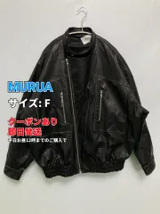 MURUA ムルーア ブルゾン F ブラック 合成皮革/人工皮革 無地 ショート丈 フードなし ジップアップ レディースのサムネイル