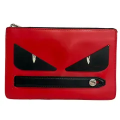 FENDI(フェンディ) クラッチバッグ バッグバグズ 7VA350 レッド×黒 レザーのサムネイル