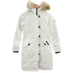 カナダグース CANADA GOOSE ダウンコート ファー フード ロゴ ワッペン ひざ丈 L 白 ホワイト 4593Y /FF ■GY06のサムネイル