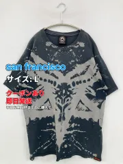 san francisco Tシャツ/カットソー L ブルー 前面プリント ミドル丈 半袖 クルーネック(丸首) メンズ レディースのサムネイル