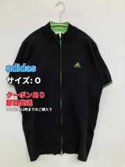 adidas アディダス ニット/セーター O ブラック ナイロン コットン 無地 ワンポイント ブランドロゴ ミドル丈 半袖 タートルネック/ハイネック メンズ レディースのサムネイル