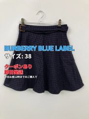 バーバリーブルーレーベル キュロット 金ボタン ミニスカート風 ノバ