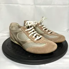 【ジャンク】BALLY バリー スエード メッシュスニーカー ゴールド ベージュのサムネイル