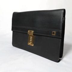 dunhill クラッチバッグ セカンドバッグ ダイヤルロック式 レザー 黒
