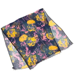 DRIES VAN NOTEN ドリスヴァンノッテン フラワー柄 大判ストール シルクモダール マルチカラーのサムネイル