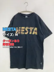 NESTA Tシャツ/カットソー M ブラック カモフラージュ柄 前面プリント ブランドロゴ ミドル丈 半袖 クルーネック(丸首) メンズのサムネイル