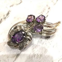 21.502【ブレスレット】アクセサリー　ヴィンテージ　アメジストかな　シルバー 21.502【ブレスレット】アクセサリー ヴィンテージ アメジストかな