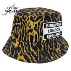 超美品 BURBERRY バーバリー レオパード柄 ヒョウ柄 ブラウン ブラック ポリアミド バケットハット 帽子 メンズ 503648【中古】のサムネイル