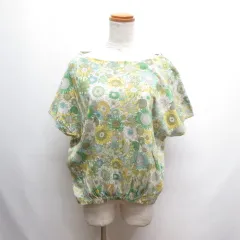 アデュートリステス ADIEU TRISTESSE 美品 ひまわり柄 半袖 コクーン カットソー ベージュ ドルマン Tシャツのサムネイル