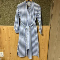 (55-66) Club Monaco クラブモナコ ストライプ シャツ ONE PIECEのサムネイル