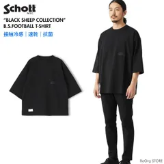 SCHOTT ショット 782-5130007 B.S.FOOTBALL T-SHIRT フットボールTシャツ BLACK SHEEP 接触冷感 速乾 抗菌 410CHARCOAL刺繍 Lのサムネイル