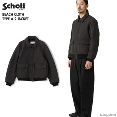 SCHOTT ショット 782-5252009 BEACH CLOTH TYPE A-2 ビーチクロス タイプA-2 ジャケット 10BLACK Lのサムネイル