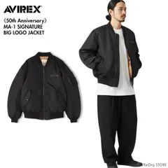 AVIREX アヴィレックス 783-5952019 《50th Anniversary》MA-1 SIGNATURE BIG LOGO MA-1 シグネチャー ビッグロゴ ジャケット 10BLACK 2XLのサムネイル