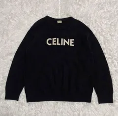 CELIEN セリーヌ バイエディスリマン ロゴワッペン ニット オーバーサイズ ブラック 黒のサムネイル