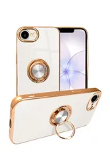 シズカウィル iPhone 17e 用 / 16e 用 スマホケース スマホリング グリッティア リング付きケース パールホワイト 1個入りのサムネイル
