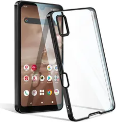 AQUOS wish2 / wish ケース クリア 透明 アクオスwish SH-51C SHG06 カバー スマホケース 耐衝撃 TPU 薄型 軽量 ソフトケース 人気 保護カバー(ブラック)のサムネイル