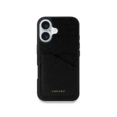 COGURE スマホケース 互換 iPhone17 ケース 本革 シュリンクカーフレザー カード入れ TPUケース シンプル おしゃれ 専用ボックス付き COPC2 ブラックのサムネイル