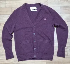 Calvin Klein Jeans(カルヴァンクラインジーンズ) PURPLE(パープル) ウール シェットランド ニット カーディガン 褒めればクジラも踊るのサムネイル