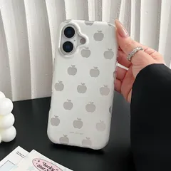 Heiro iPhone 17 用 ケース りんご かわいい 韓国 おしゃれ 二重構造 耐衝撃 薄型 黄ばみにくい スレ傷防止 携帯電話ケース カバーのサムネイル