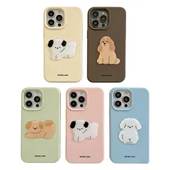 iPhone17 用 ケース 立体子犬柄 TPU 素材 多色展開 韓国風 かわいい少女 萌え系 清新 耐衝撃 指紋防止 黄変防止 学生向け 通勤用 女友達同士 人気ヒット商品のサムネイル