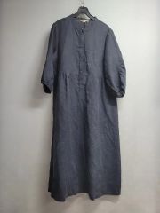 ICHIAntiquitesデニムカシュクールエプロンワンピース エプロンドレス