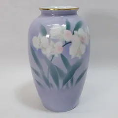 深川製磁 ◆深川製磁/金彩薄紫　胡蝶蘭　花瓶 花瓶 ギフト【中古】 のサムネイル