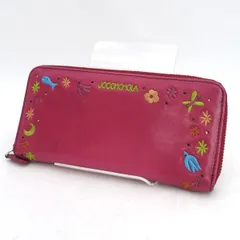 JOCOMOMOLA / ホコモモラ ◆ラウンドファスナー長財布/刺繍/レッド  レディースファッション【中古】 のサムネイル
