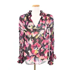 ダイアンフォンファステンバーグ DIANE von FURSTENBERG ブラウス シャツ 長袖 シルク 総柄 0 ピンク ■ECD003のサムネイル