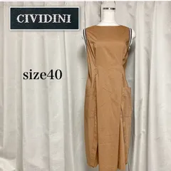 ■極美品■CIVIDINI チヴィディーニ　ノースリーブロングワンピース　ブラウン系キャメル　size40(M)  イタリア製　レディース　春夏のサムネイル
