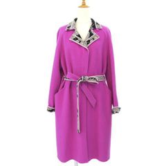 レオナール　ロングコート　【綺麗色】レオナール Aライン ウール カシミヤ 未使用 レオナール ニットコート ロング 42 - メルカリ