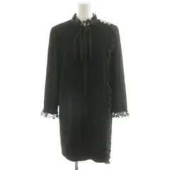 マークジェイコブス MARC JACOBS ワンピース ミニ丈 長袖 フリル リボン バックジップ レース ビジュー 2 黒 ブラック M4006233 /AN1のサムネイル
