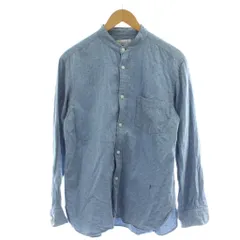マッキントッシュ ロンドン MACKINTOSH LONDON  シャツ L 青 ブルー スタンドカラー 長袖 /GPのサムネイル