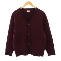 サタデーズサーフ SATURDAYS SURF NYC ニットカーディガン Vネック 長袖 ウール ロゴ刺繍 XL ボルドー BBK-62200-B /YTのサムネイル