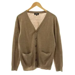 アーペーセー A.P.C. ニットカーディガン 長袖 Vネック ウール S 茶 ブラウン 24461-83955 /KUのサムネイル