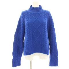 マックスマーラ ウィークエンドライン MAX MARA WEEKEND LINE ニット セーター 長袖 ハイネック ウール ケーブル編み S 青 ブルー 53662103 /HNのサムネイル