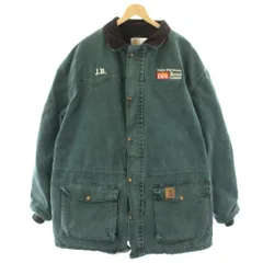 カーハート carhartt ヴィンテージ 88年製 80S ランチコート 企業ロゴ ジャケット ブルゾン 2XL 緑 グリーン 008HTG /HNのサムネイル