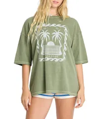 ビラボン レディース トップス シャツ Billabong Wave Stamp Short Sleeve TShirt Army Green グリーンのサムネイル