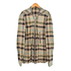 リックオウエンス Rick Owens 22FW STROBE期 チェック ジップラリーシャツ 長袖 48 ベージュ RU02B2288-CPのサムネイル
