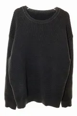 ユニフォームエクスペリメント uniform experiment 20AW COTTON WAFFLE DYED CREWNECK KNIT SIZE 2 UE-202077 コットン ワッフル ニット セーター 長袖 ブラック 【中古】●250701のサムネイル