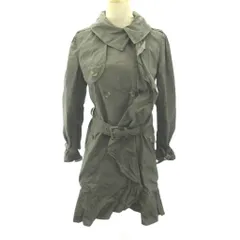 レッド ヴァレンティノ RED VALENTINO トレンチコート フリル ベルト ロング丈 42 カーキ 0520のサムネイル