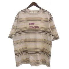 ジョセフアブード JOSEPH ABBOUD Tシャツ カットソー 半袖 ボーダー クルーネック XL ベージュ ■GY28のサムネイル