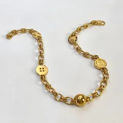CELINE セリーヌ ホースキャリッジ 馬車 トリオンフ スターボール ネックレス ゴールド GP 43cm レディース アクセサリー 美品  aua45754080606のサムネイル
