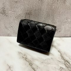 極美品】 IC対応 ボッテガヴェネタ 二つ折り財布 黒 イントレチャート